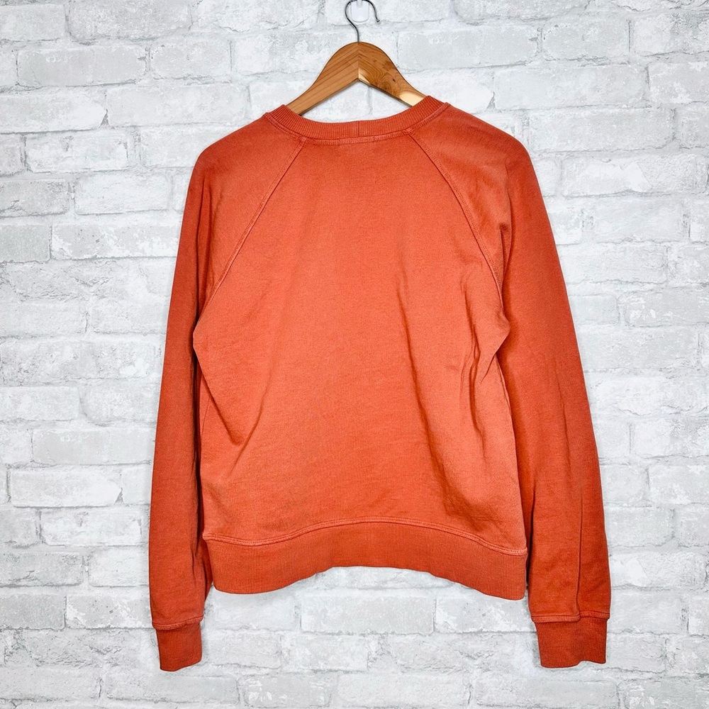 MONROW Georgia Peach Organic Cotton Raglan Sleeve Crewneck Sweatshirt - Picture 8 of 9
